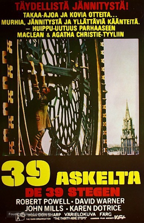 The Thirty Nine Steps - Finnish Movie Poster