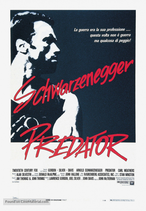 Predator - Italian Movie Poster