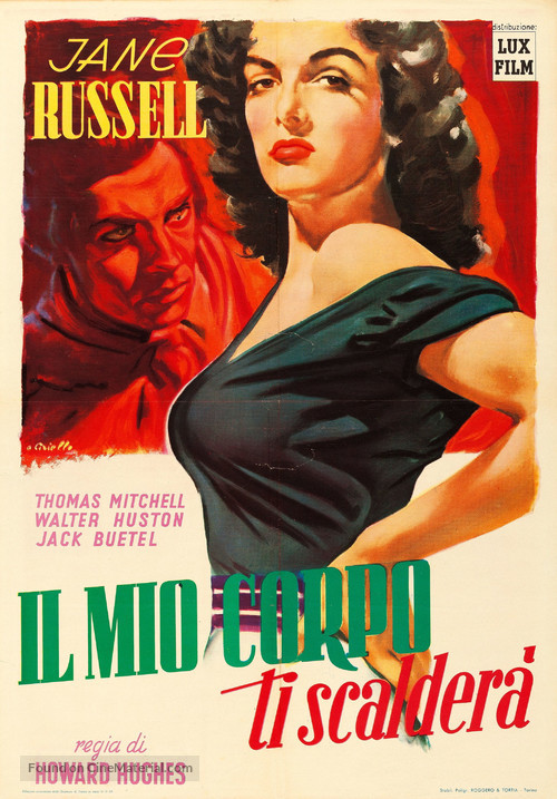 The Outlaw - Italian Movie Poster