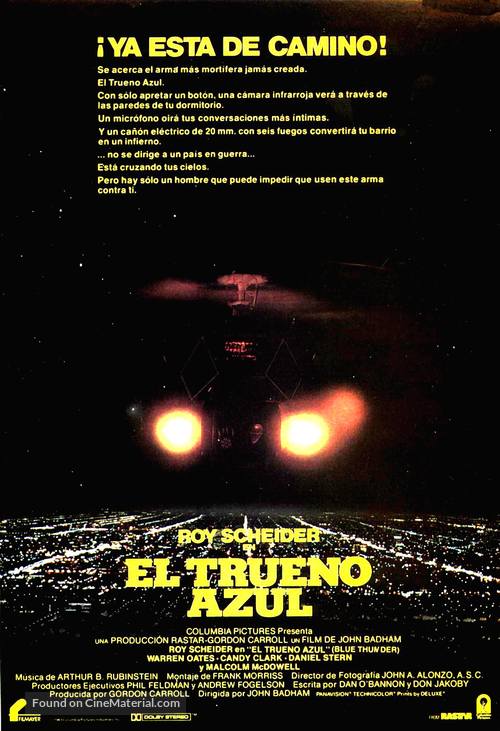 Blue Thunder - Spanish Movie Poster
