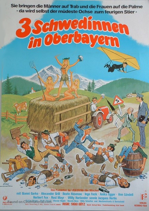 Drei Schwedinnen in Oberbayern - German Movie Poster