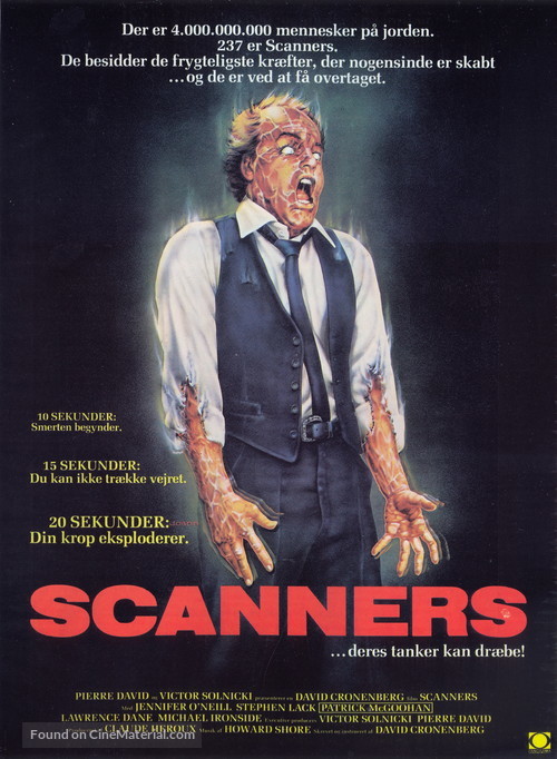 Scanners - Danish Movie Poster