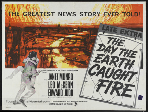 The Day the Earth Caught Fire - British Movie Poster