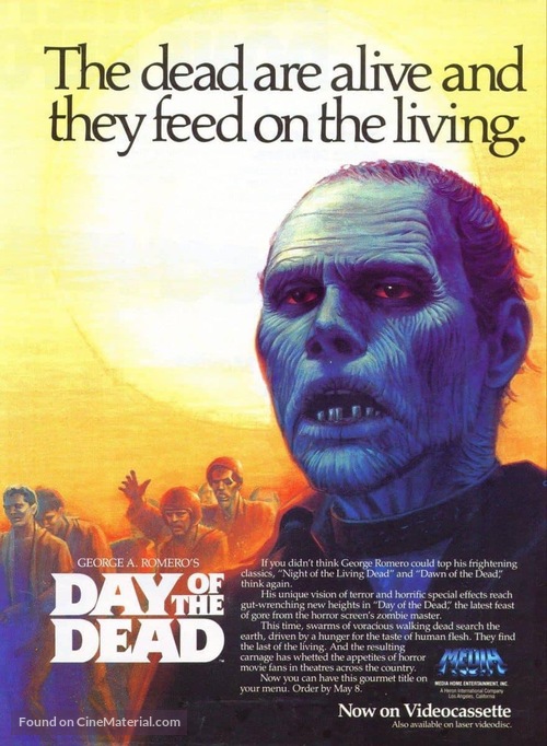 Day of the Dead - Video release movie poster