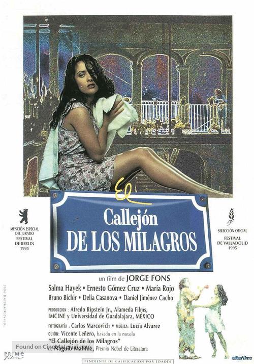Callej&oacute;n de los milagros, El - Spanish Movie Poster