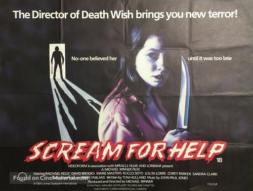 Scream for Help - British Movie Poster