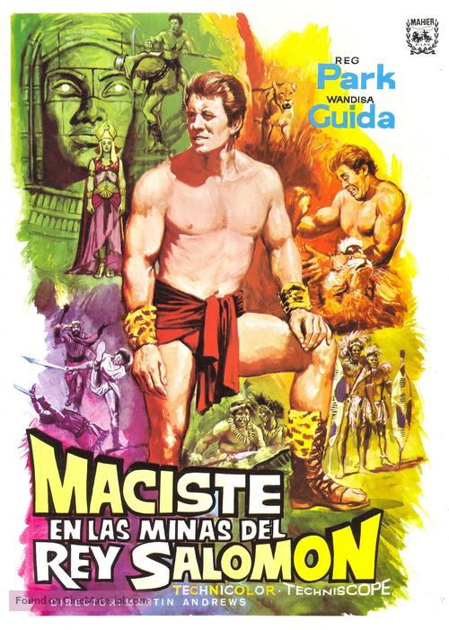Maciste nelle miniere di re Salomone - Spanish Movie Poster