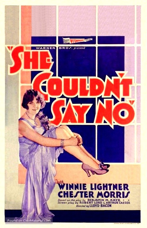 She Couldn&#039;t Say No - Movie Poster
