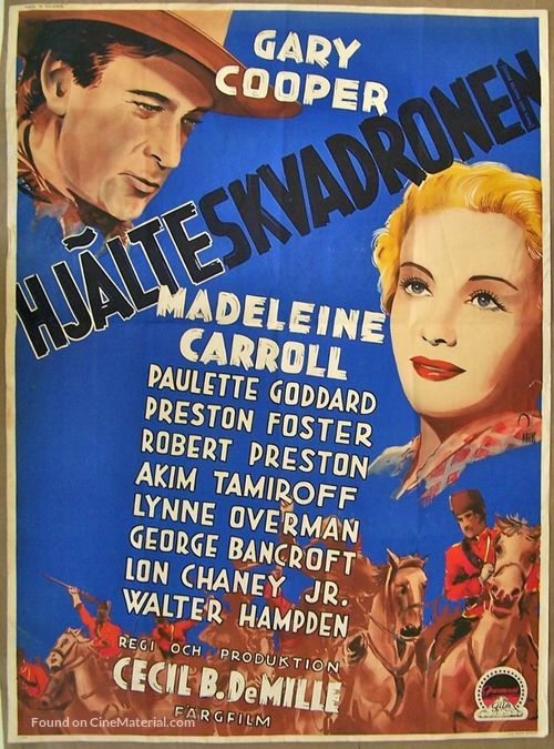 North West Mounted Police - Swedish Movie Poster