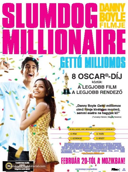 Slumdog Millionaire - Hungarian Movie Poster