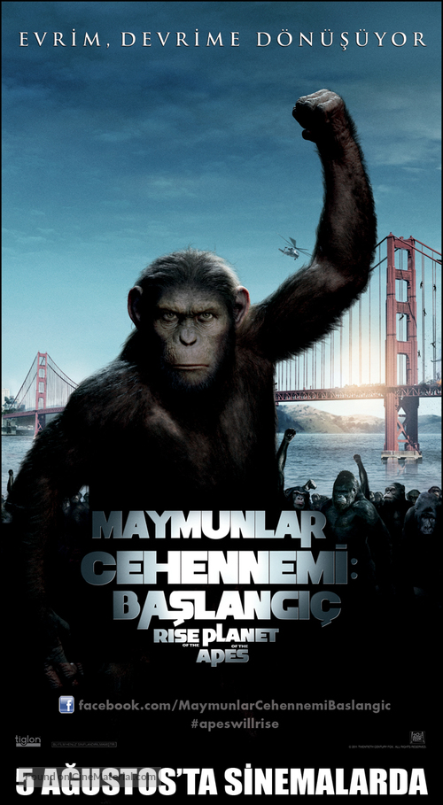 Rise of the Planet of the Apes - Turkish Movie Poster