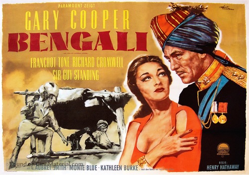 The Lives of a Bengal Lancer - German Movie Poster