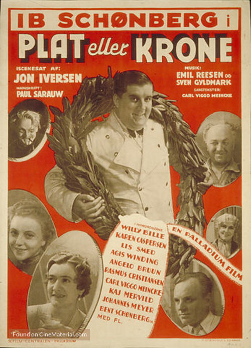 Plat eller krone - Danish Movie Poster