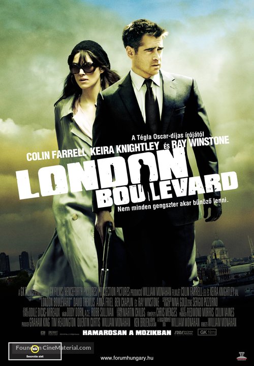 London Boulevard - Hungarian Movie Poster