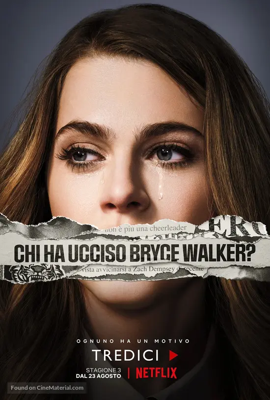 &quot;Thirteen Reasons Why&quot; - Italian Movie Poster