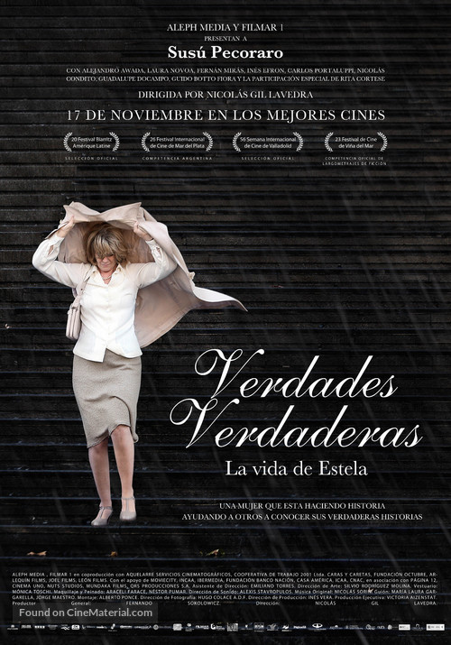 Verdades verdaderas, la vida de Estela - Argentinian Movie Poster