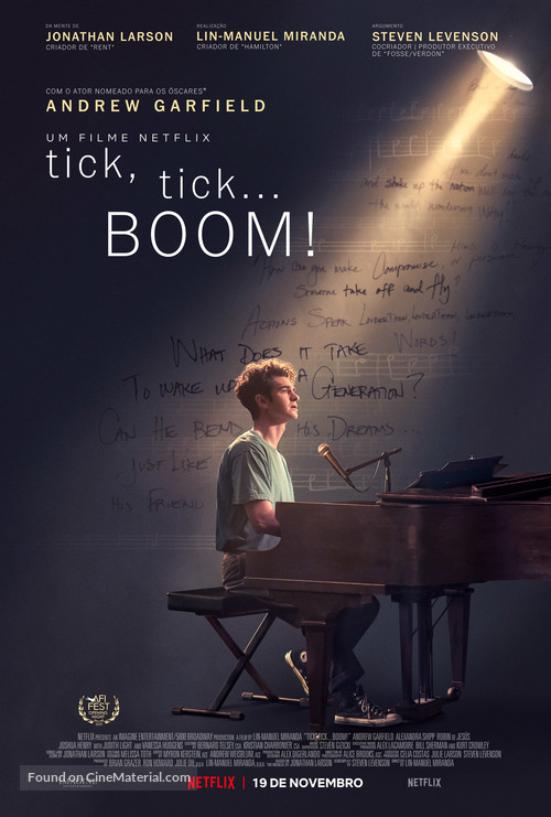 Tick, Tick... Boom! - Portuguese Movie Poster