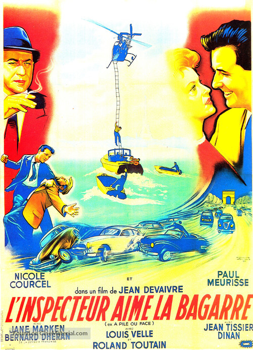 L&#039;inspecteur aime la bagarre - French Movie Poster