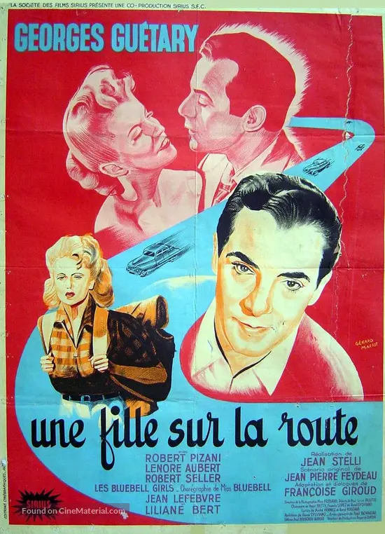 Une fille sur la route - French Movie Poster Une fille sur la route - French Movie Poster