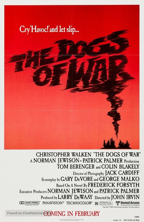 The Dogs of War - Advance movie poster