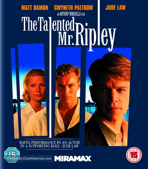 The Talented Mr. Ripley - British Blu-Ray movie cover