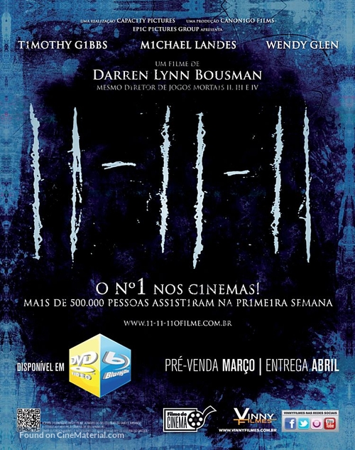 11 11 11 - Brazilian Video release movie poster