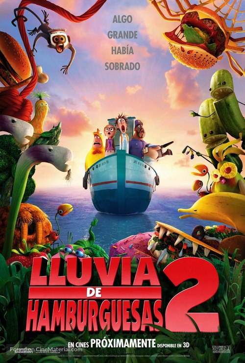 Cloudy with a Chance of Meatballs 2 - Argentinian Movie Poster