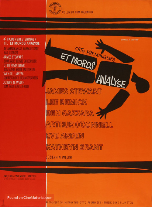 Anatomy of a Murder - Danish Movie Poster