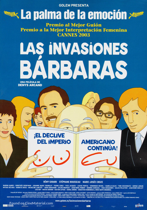 Invasions barbares, Les - Spanish Movie Poster