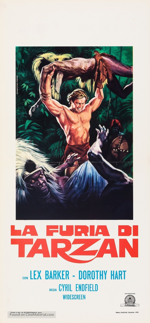 Tarzan&#039;s Savage Fury - Italian Movie Poster