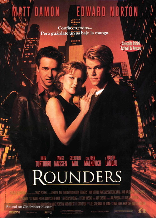 Rounders - Spanish Theatrical movie poster