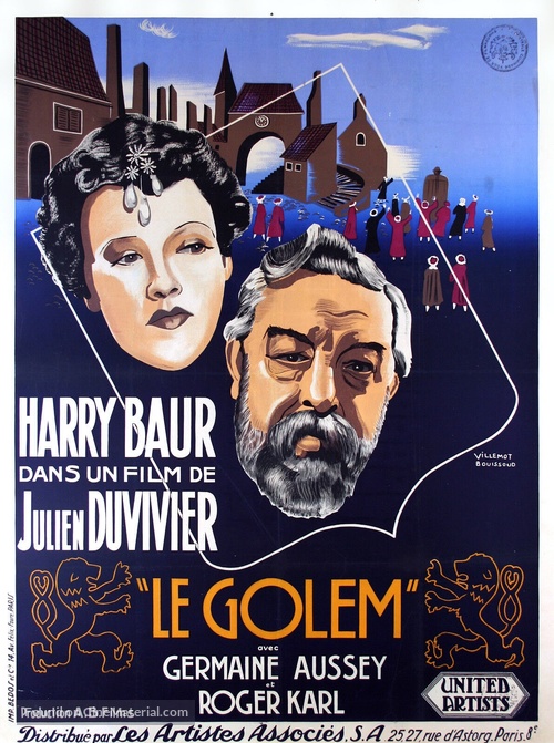 Le golem - French Movie Poster