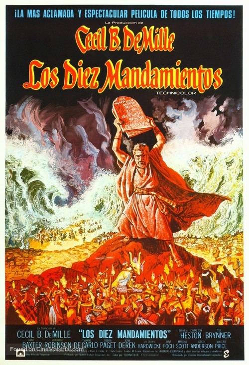 The Ten Commandments - Spanish Movie Poster