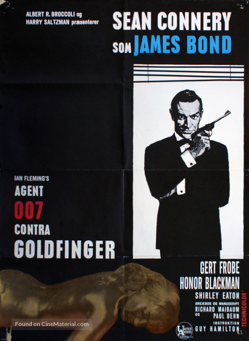Goldfinger - Danish Movie Poster