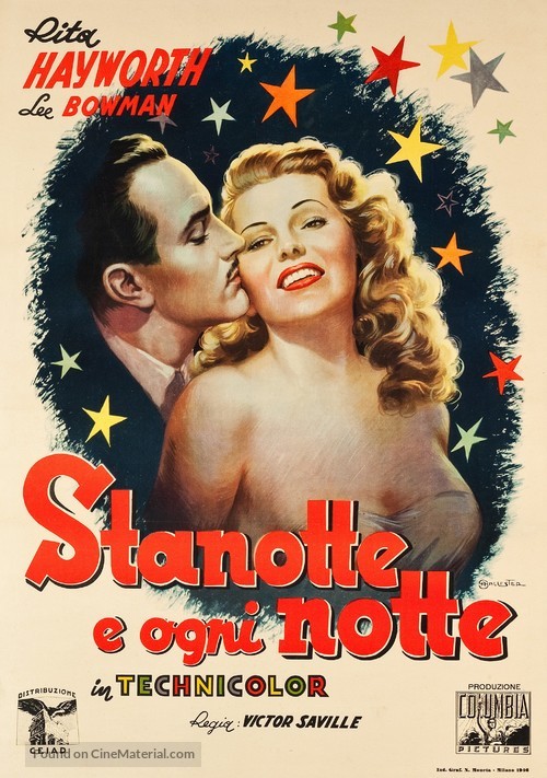 Tonight and Every Night - Italian Movie Poster