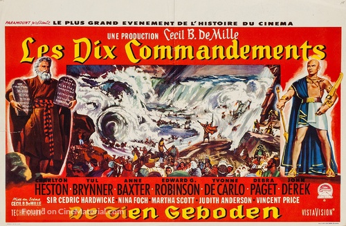 The Ten Commandments - Belgian Movie Poster