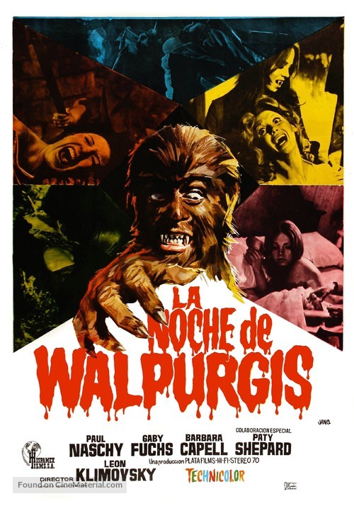 La noche de Walpurgis - Spanish Movie Poster