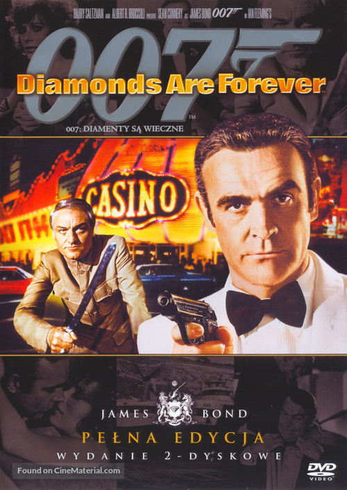 Diamonds Are Forever - Polish DVD movie cover
