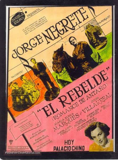 El rebelde (Romance de anta&ntilde;o) - Mexican Movie Poster