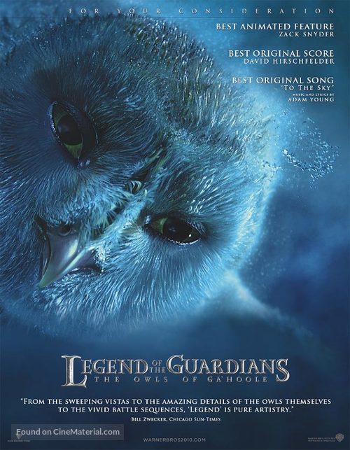 Legend of the Guardians: The Owls of Ga&#039;Hoole - For your consideration movie poster