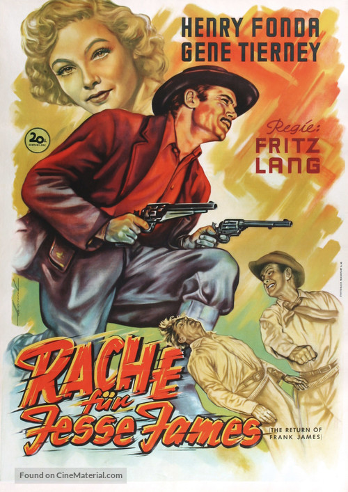 The Return of Frank James - German Movie Poster