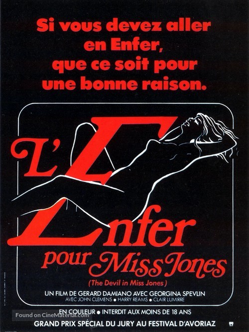 The Devil in Miss Jones - French Movie Poster