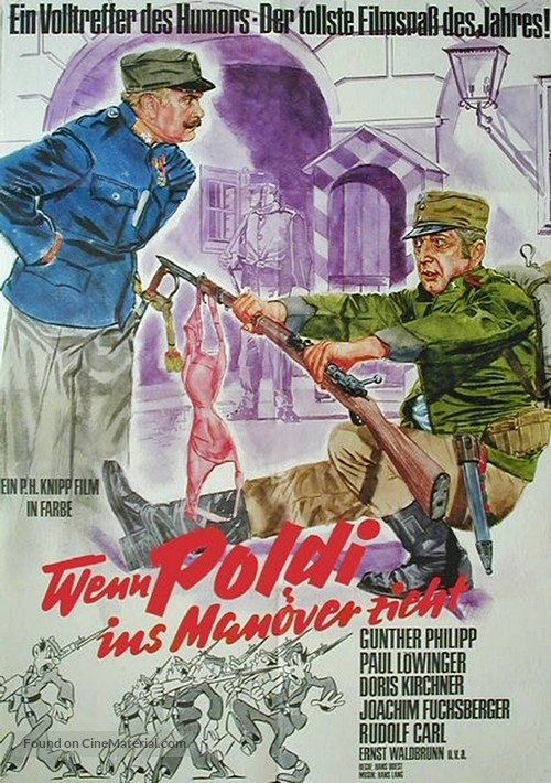 Wenn Poldi ins Man&ouml;ver zieht - German Movie Poster