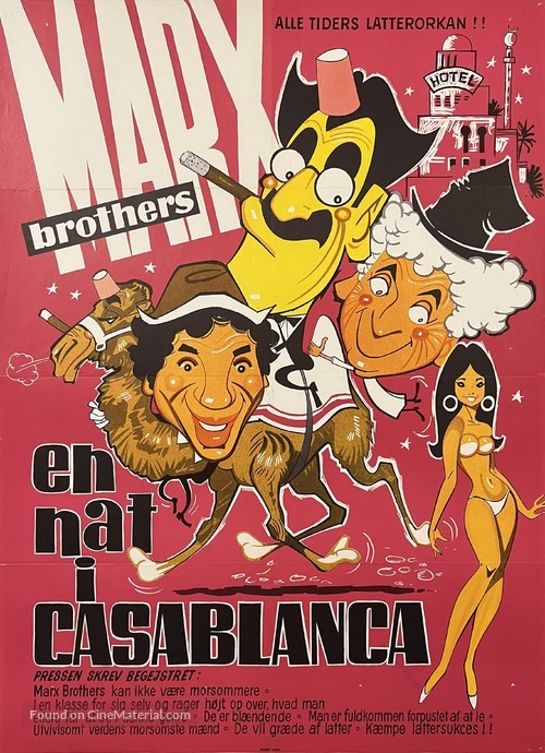 A Night in Casablanca - Danish Movie Poster