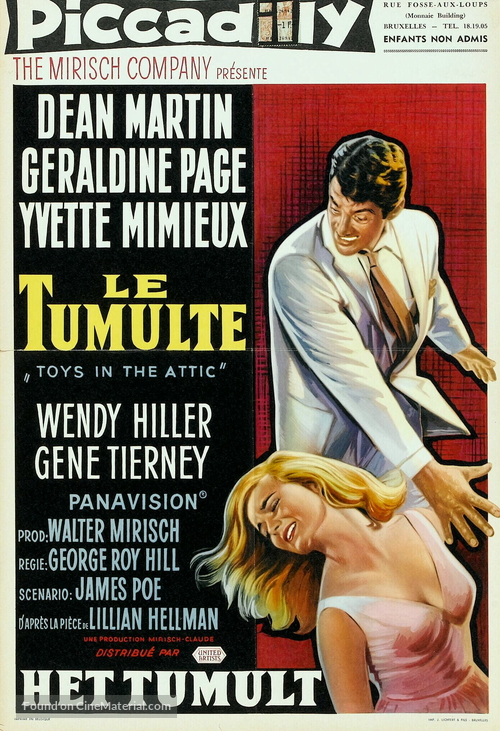 Toys in the Attic - Belgian Movie Poster