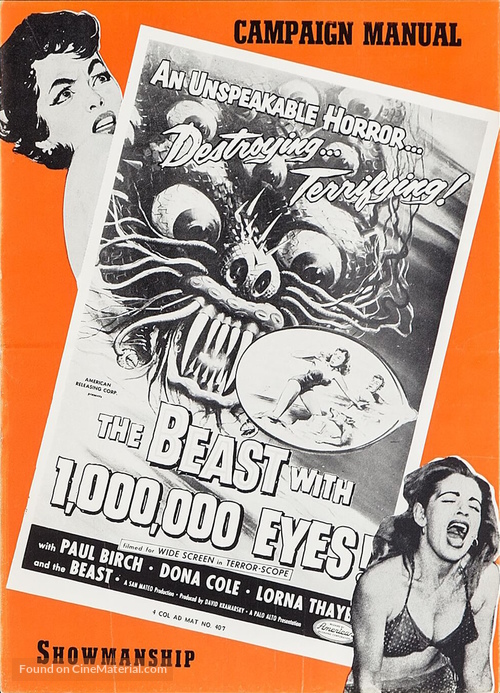 The Beast with a Million Eyes - poster