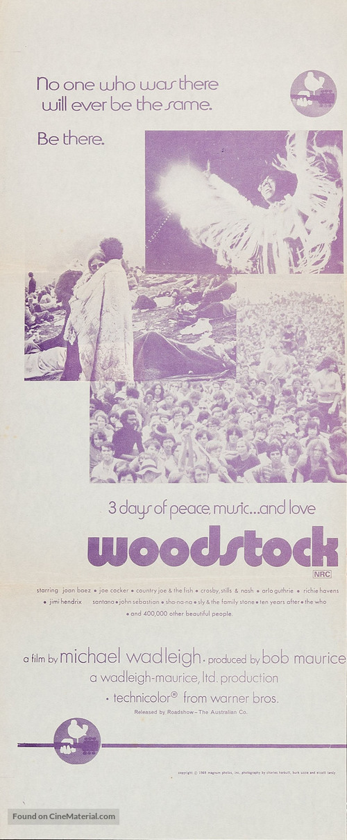 Woodstock - Australian Movie Poster