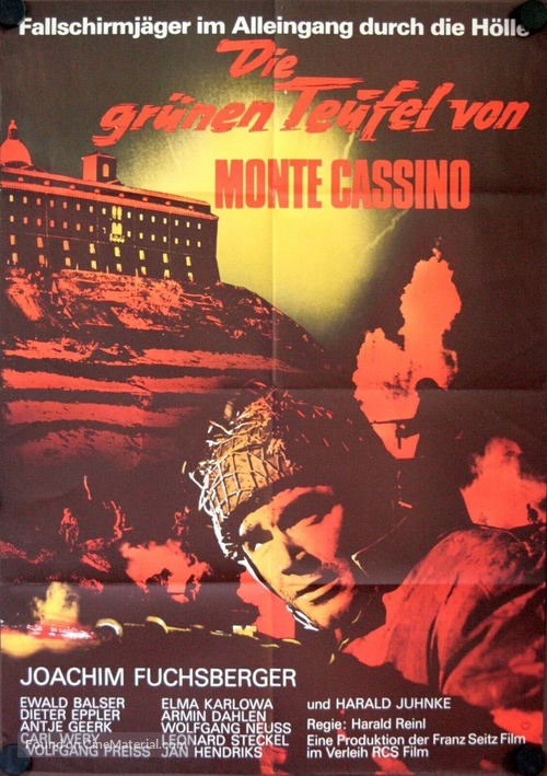Die gr&uuml;nen Teufel von Monte Cassino - German Movie Poster