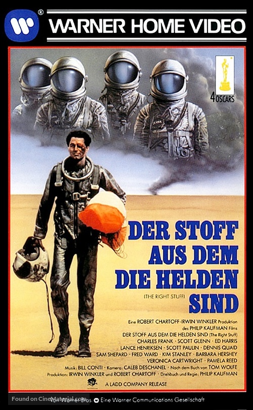 The Right Stuff - German VHS movie cover