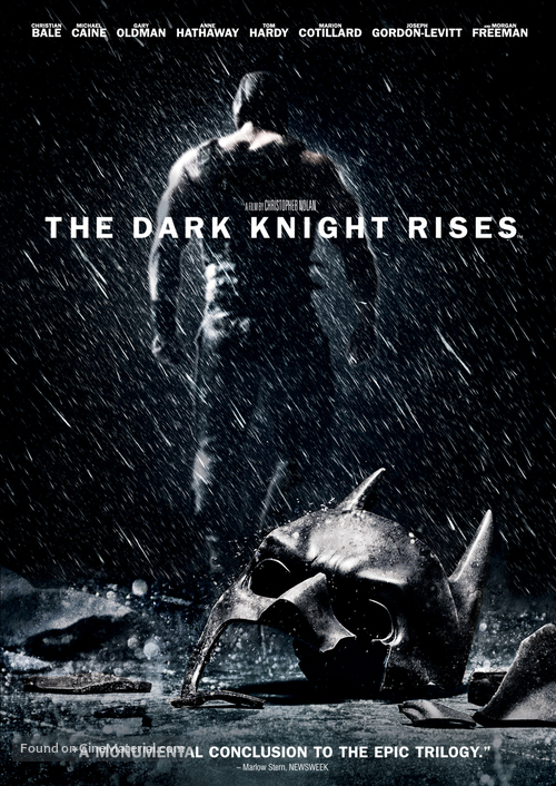The Dark Knight Rises - DVD movie cover